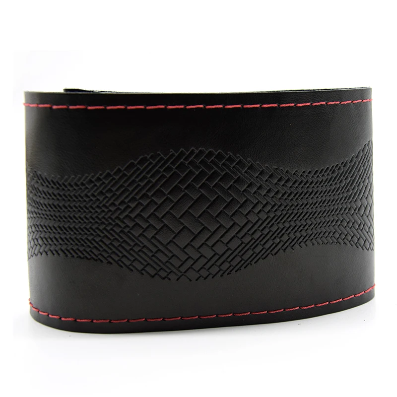 

DIY Genuine Leather Steering Wheel Cover with Needles and Thread Embossing Hand-Stitched Sewing Car Steering-Wheel Covers Cases