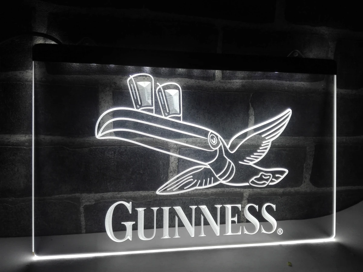 LA012- Guinness Toucan пивной бар паб клуб светодиодный ная неоновая световая вывеска