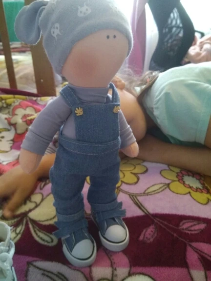 7,5 см кукольная обувь Джинсовая парусиновая мини-игрушка обувь 1/4 Bjd для русской ручной работы Текстильные куклы снежники
