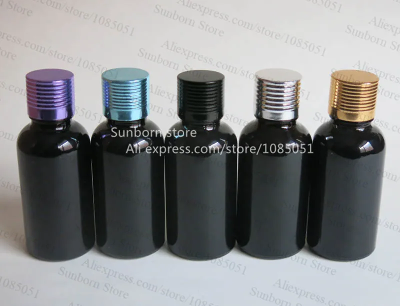 

10X 30cc black essential oil bottle, 30ml black glass bottle with dropper insert and screw cap, cosmetic bottle