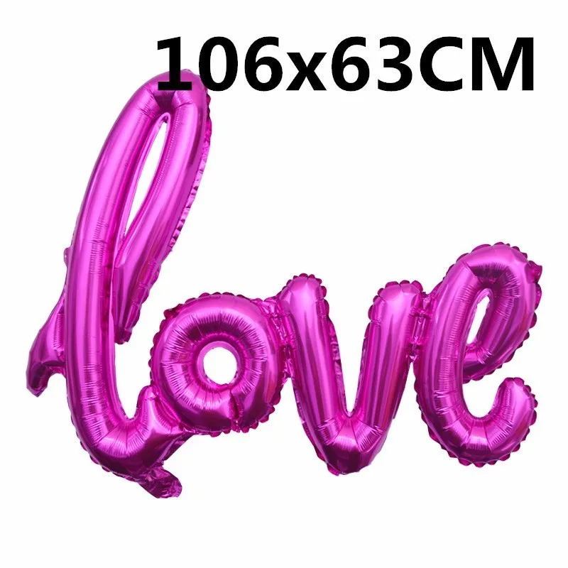 large rose red 1 шт. Свадебные украшения Воздушные шары большая любовь и бриллиантовое кольцо розовое платье фольга шары с днем рождения украшения игрушки для взрослых - Цвет: large rose red