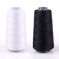 durable 3000m yards overlocking sewing machine line industrial polyester thread metre cones black white sew thread
