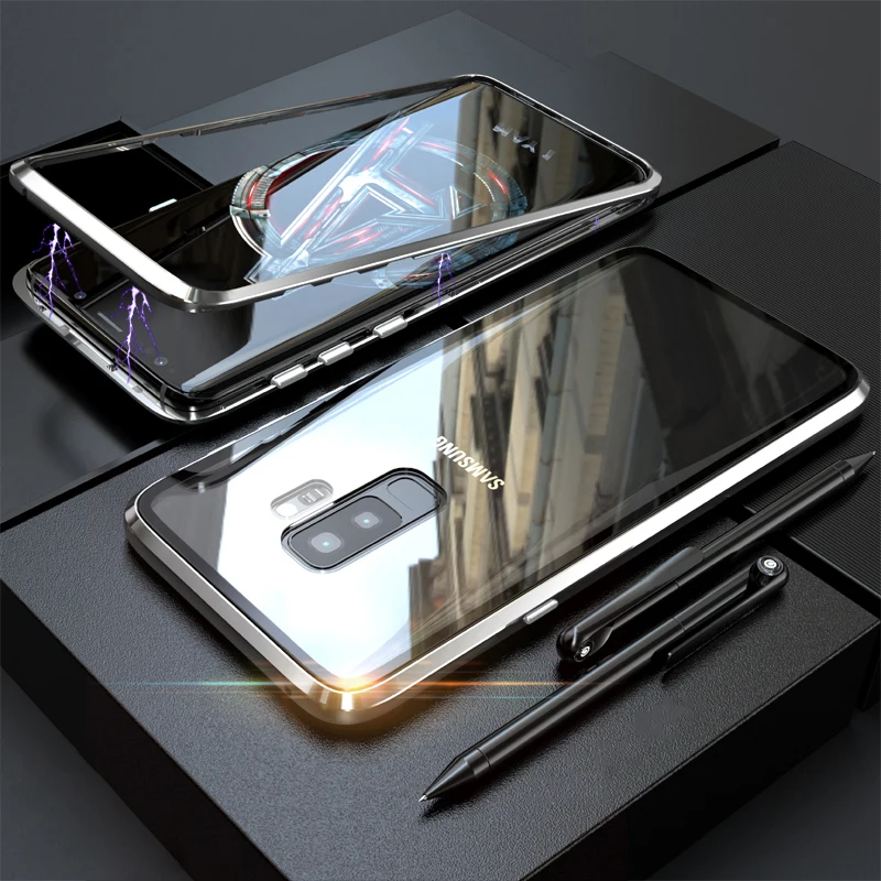 360 магнитный чехол для samsung galaxy s 10 plus lite, чехол из закаленного стекла для galaxy s 10, светильник s10plus s10lite glas coque