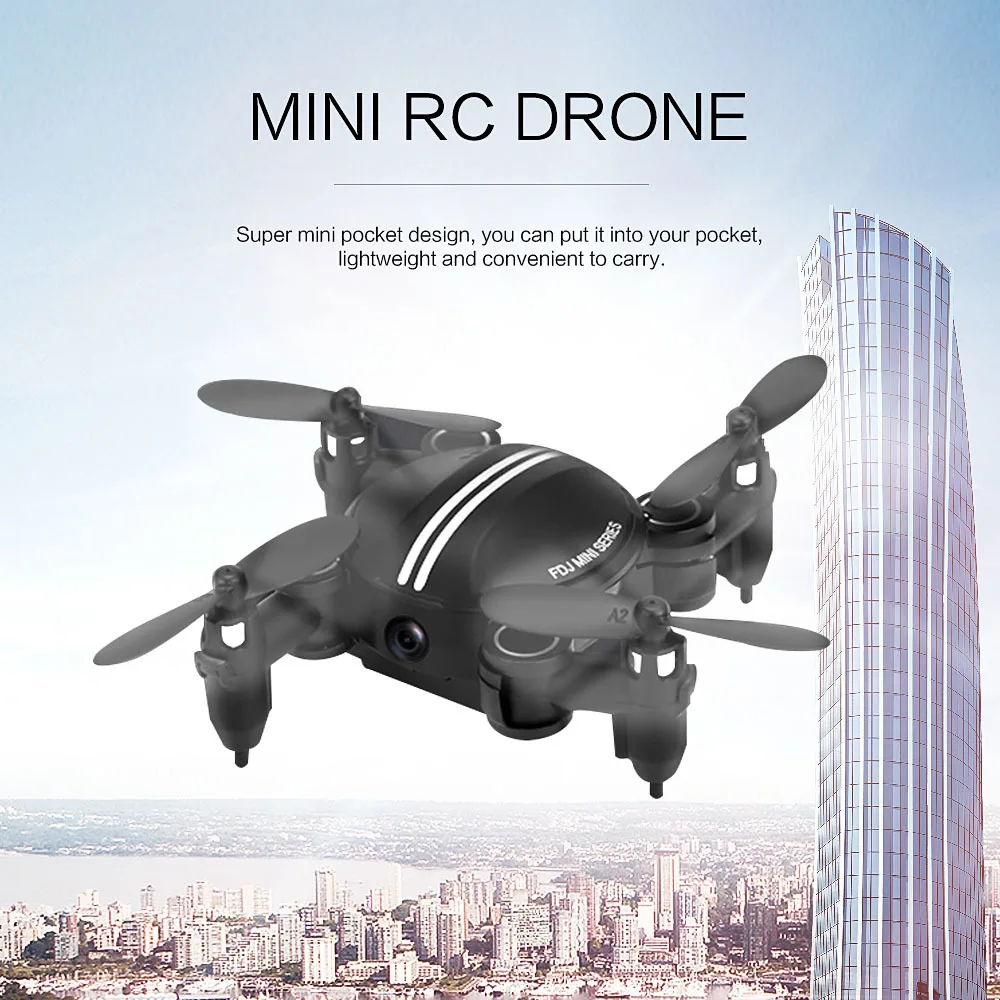 RC карман Quadcopter Складная 2 4 г 4CH 6 оси гироскопа Headless режим дрона Дрон 3D