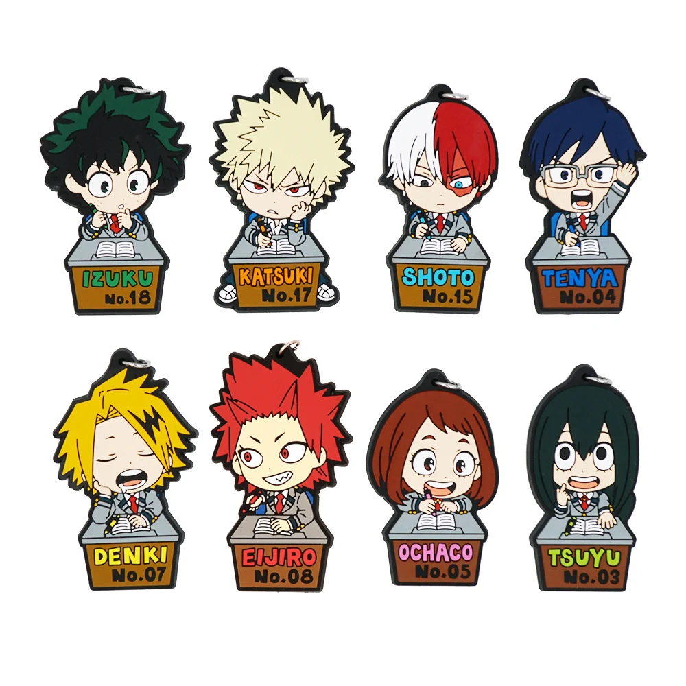 Резиновый брелок для ключей моя геройская Академия Аниме Boku no Hero Izuku Midoriya Katsuki