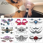 Glaryyears 20 видов конструкций 1 лист, татуировка на грудь и тело, Женская Временная наклейка на талию