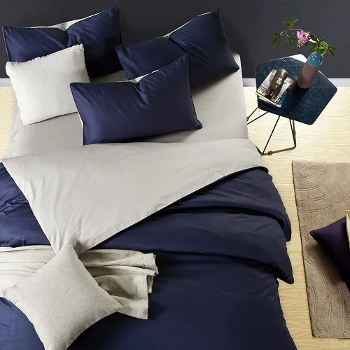 bedding set 8 Синий серый хлопок пододеяльник Твин Квин/кинг-сайз постельные комплекты простыня детский набор постельного белья для взрослых linge de lit - Цвет: bedding set 8