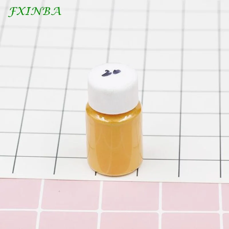 FXINBA 24 цвета слюда пудра с эффектом блеска DIY Поставки слаймов игрушки пигмент Декор изготовление краски/дизайн ногтей/порошковая краска пушистый Lizun глина
