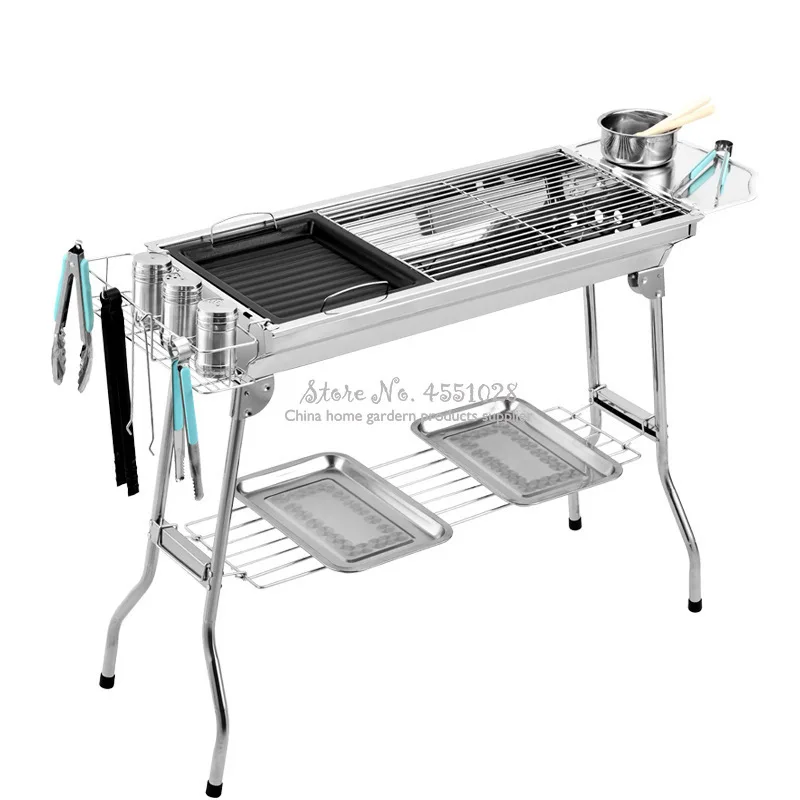 Складная стойка для барбекю Портативная подставка из нержавеющей стали на 5 10