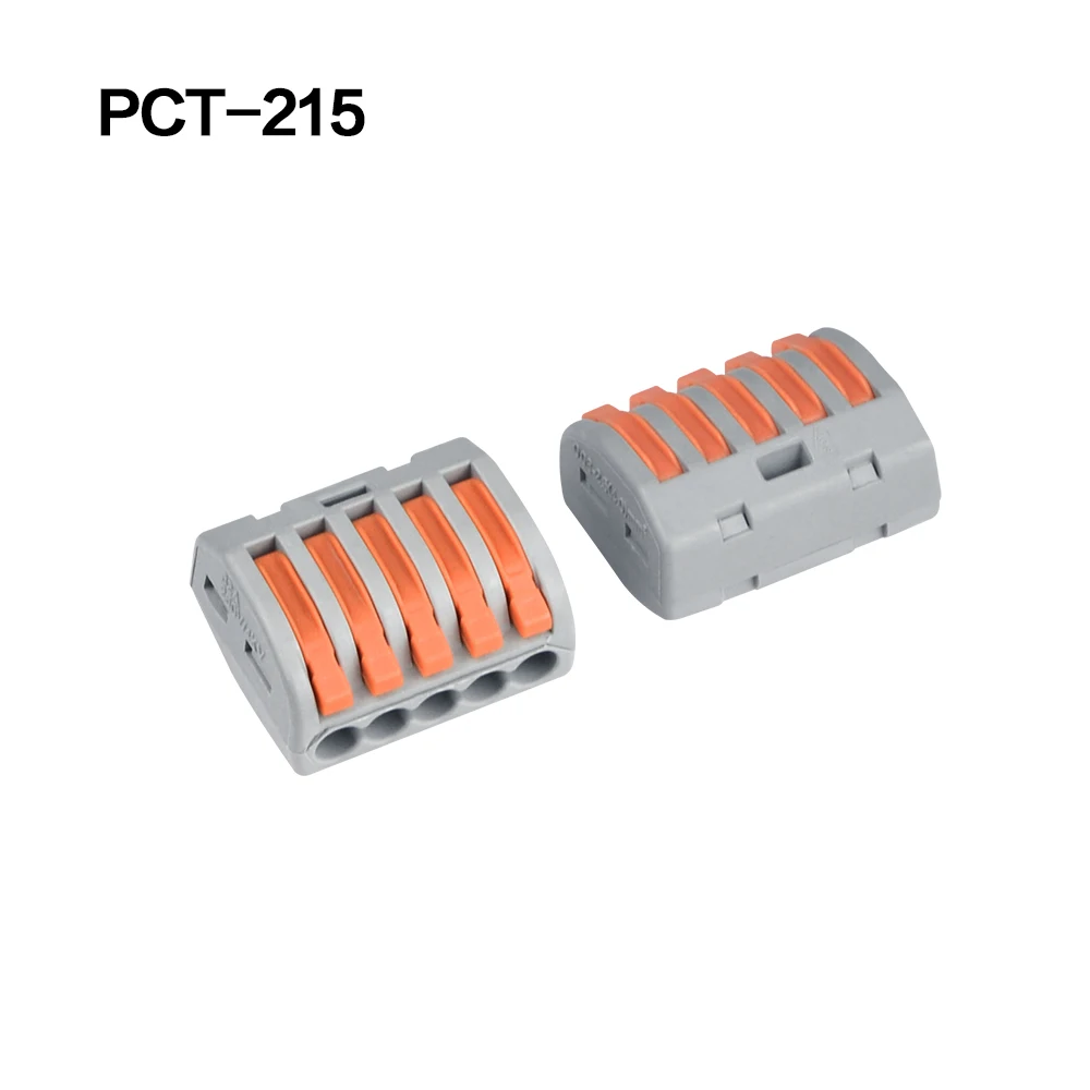 PCT- 215 10/20/100 шт. 222-412 413 415 клеммные колодки разъемы проволочный соединитель проводник винторезный станок сплиттер с рычажком 0,08-2,5 мм - Цвет: PCT- 215