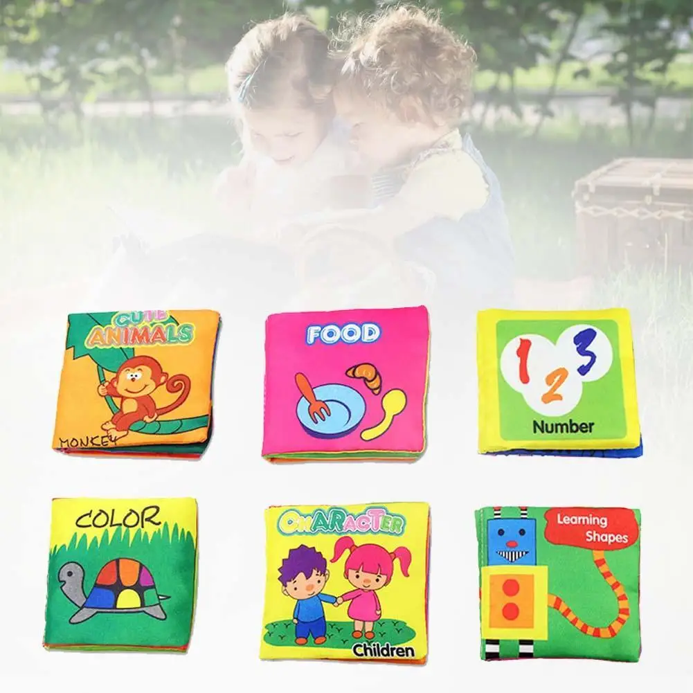 12 страниц мягкая ткань детские книжки для мальчиков и девочек звук шелеста
