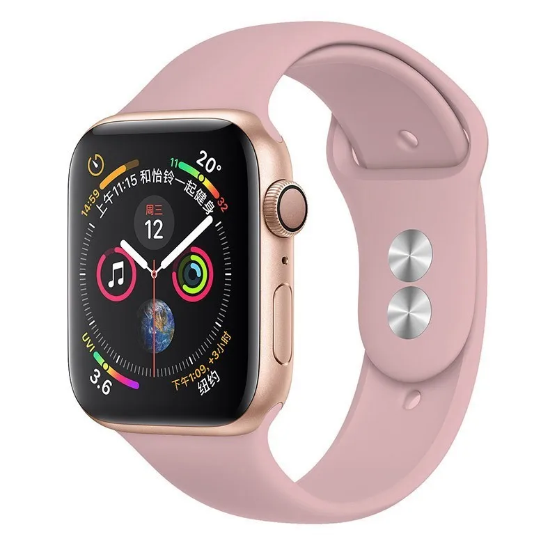 23 Light pink Ремешок для apple watch Группа apple watch 4 3 iwatch Группа 42 мм 38 мм 44 мм 40 мм pulseira correa Браслет Смарт часы аксессуары петля - Цвет ремешка: 23 Light pink
