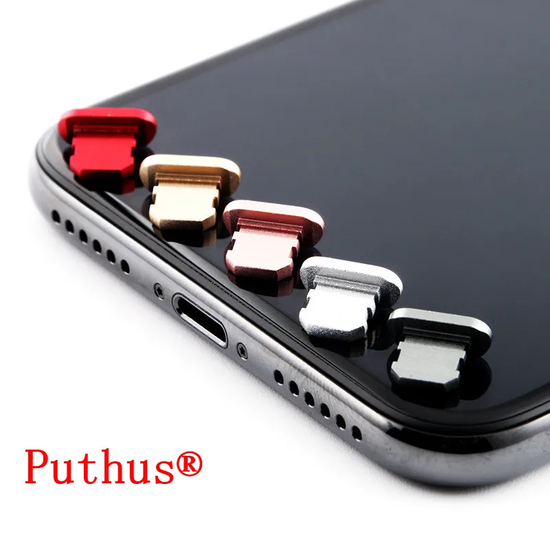 Пылезащитная заглушка для мобильного телефона из алюминиевого сплава iPhone 5 5S 6 plus