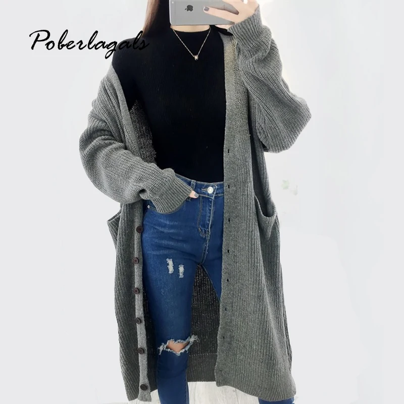 Осень зима вязаный свитер женский 2019 толстый шерстяной свободный большой размер