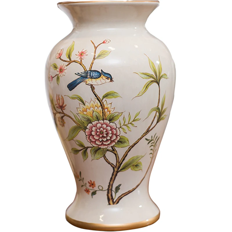 

Rui Shikai poetry American Pastoral painted ceramic decorative vase flower floral ornaments Home Furnishing Club