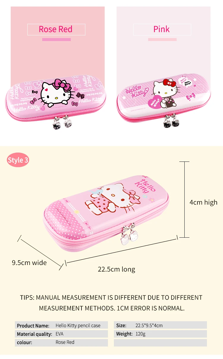 TOPSTHINK, большой вместительный, милый, Hello kitty, многослойный, принцесса, цвет, EVA, ПУ, школьный пенал, чехол для девочек, Kawaii, пенал