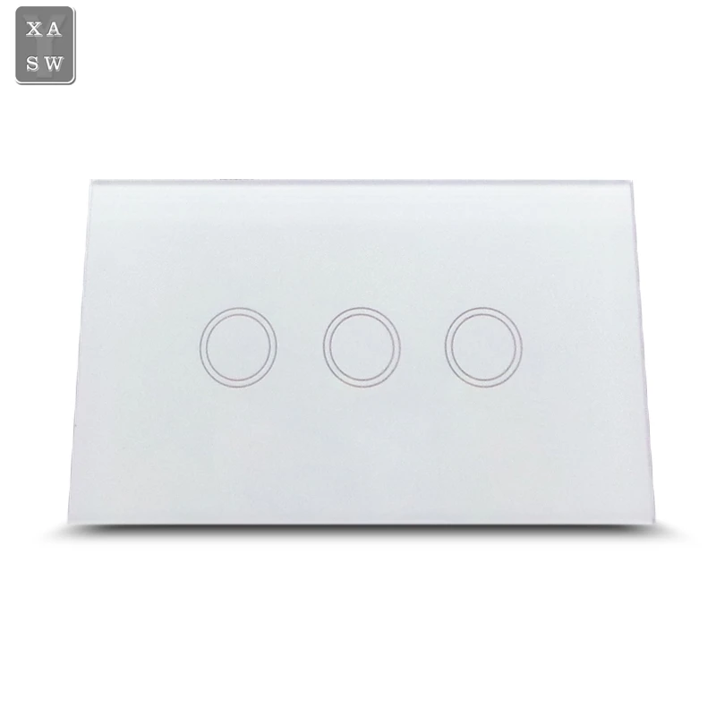 Black/White/Gold 3 Gang 1 Way Smart Home Luxury Glass Panel Touch Switches 433 MHz Remote Control Function Interruptor | Обустройство