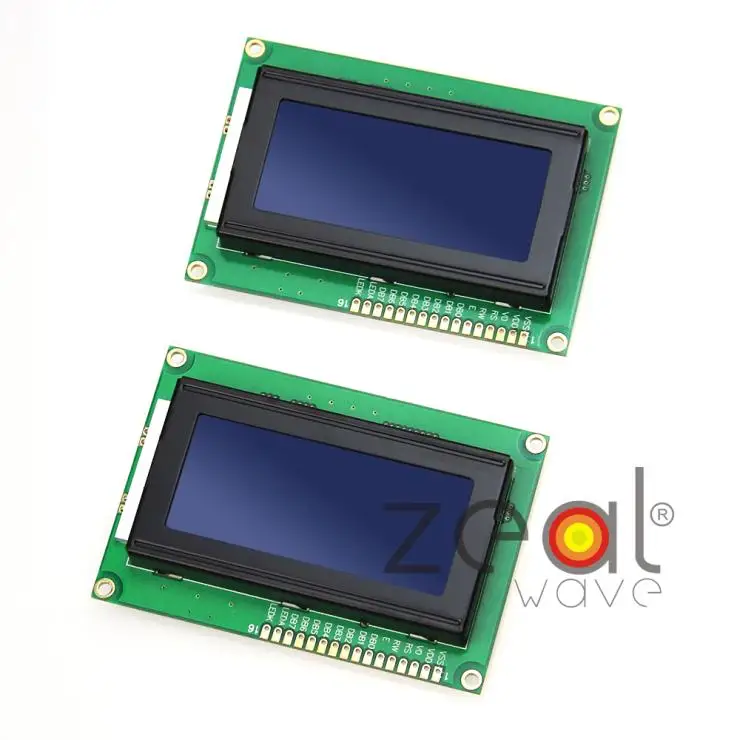Free Shipping 2Pcs 5V LCM 1604 16x4 LCD Display Character Module With Blue Blacklight |