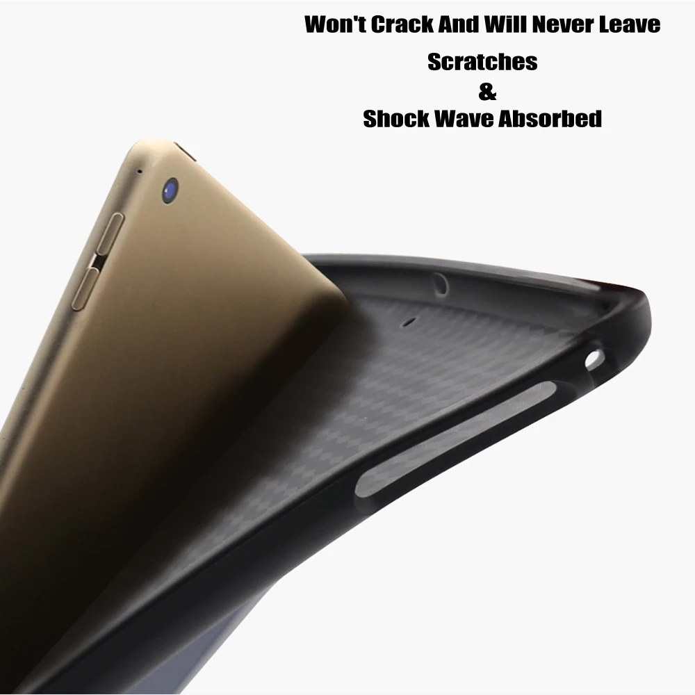 Чехол Coolaxy для IPad, мягкий силиконовый чехол для IPad, чехол-карандаш с тройной подставкой, умный чехол для Apple IPad, чехол 9,7
