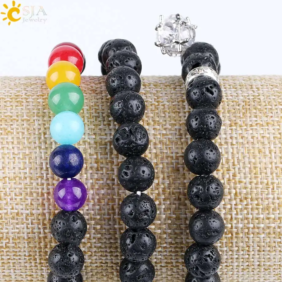 CSJA 7 Чакра медитация драгоценный камень каменные бусины ювелирные изделия