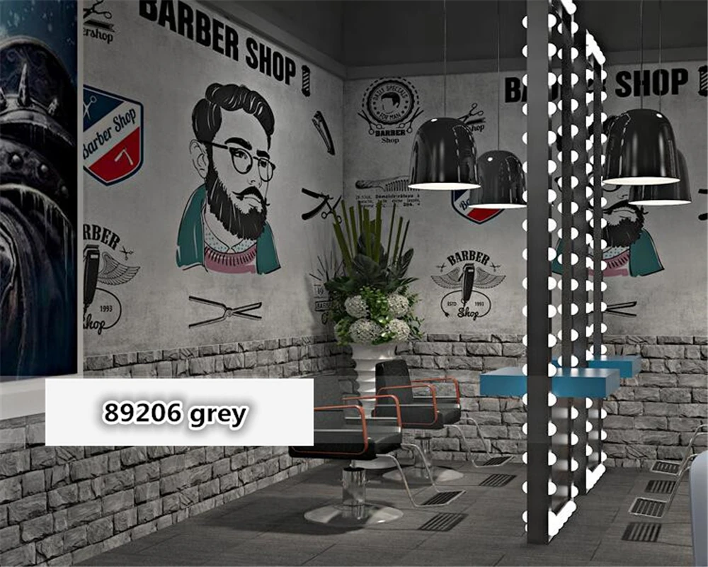 Beibehang современный классический парикмахер стерео кирпич обои 3d назад в древнюю