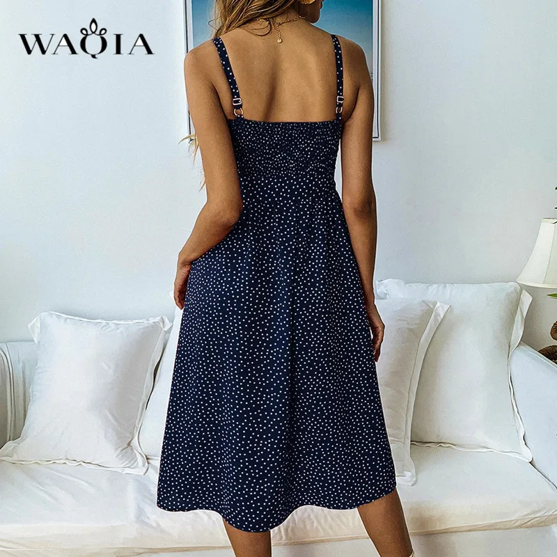 WAQIA 2019 женское летнее Бохо Макси длинное платье Вечеринка пляжные платья Сарафан
