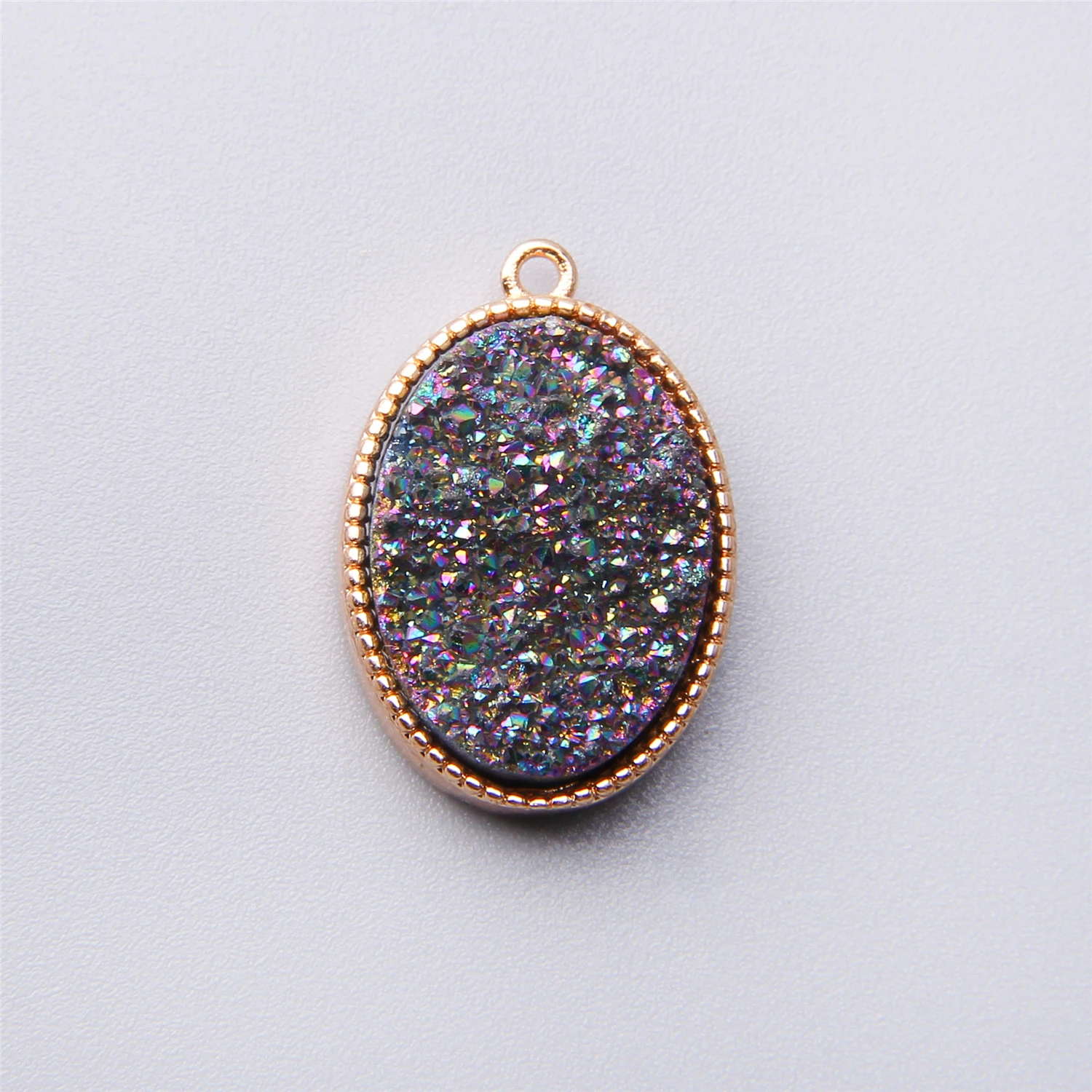 Нестандартный Золотой натуральный кулон агатес druzy Подвеска с кристаллом кулоны