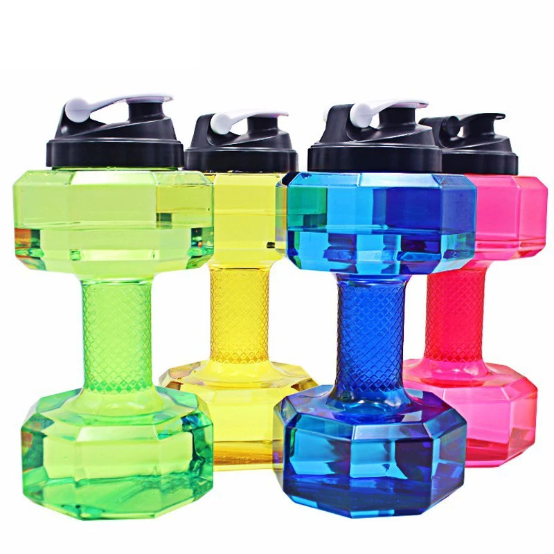 2.2L гантели в форме пластиковых большой емкости Спортивная бутылка для воды