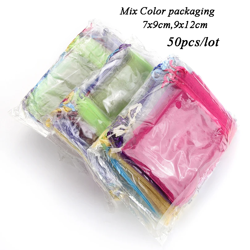 50 шт. мешочки из органзы 7 х9 9 х12 10 х15 13 х18 см|jewelry packing|jewelry packaging bagsbag jewelry |