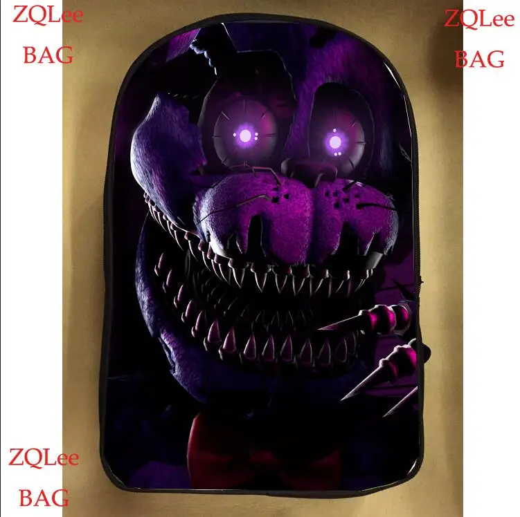 13 дюймовый рюкзак для игры аниме двухслойные школьные сумки детей 3 Freddy Chica Foxy Bonnie