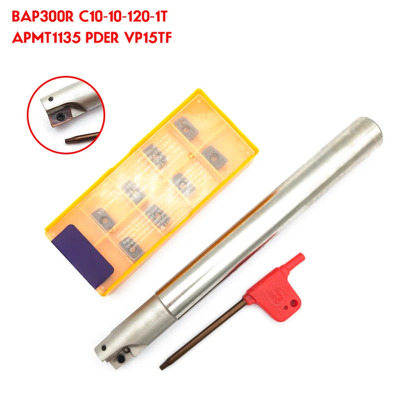 1 шт. BAP300R C10 10 120 1T + APMT1135PDER H2/M2 твердосплавные вставки фрезерные режущие плечи
