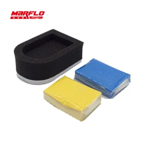 Брусок Marflo Magic Clay, 2 шт., с аппликатором для губки, синий, желтый, автоматическая очистка деталей, чистящая Глина от Brilliatech