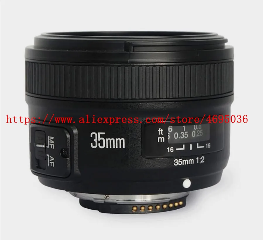 Объектив для YONGNUO 35 мм объектив YN35mm F2.0 AF/MF с фиксированным фокусом F1.8 AF/EF Nikon F