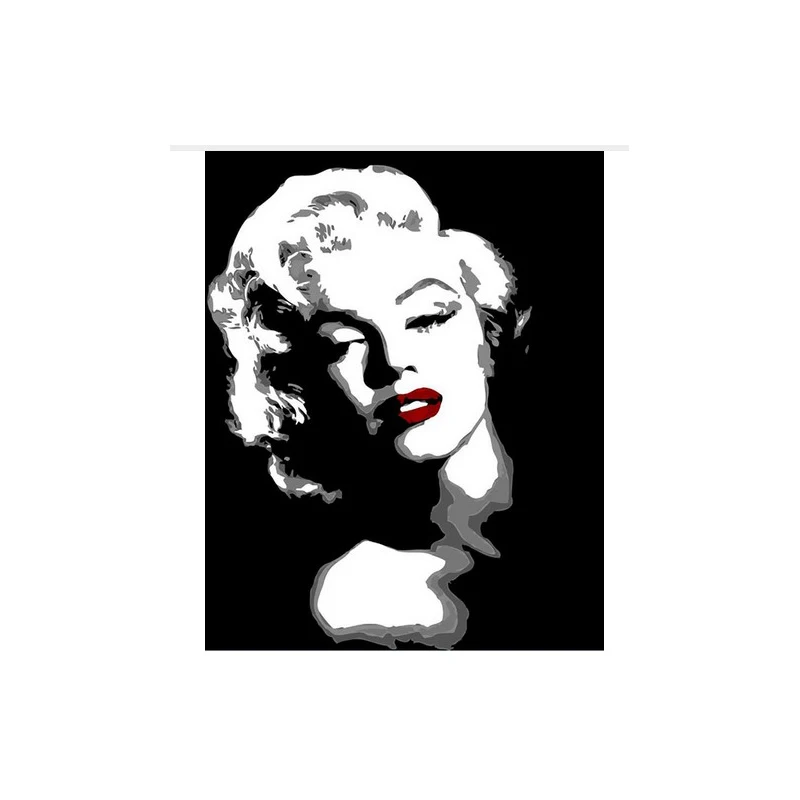 Black and white Monroe oil painting home decoration hand-painted Painting for Numbers | Дом и сад