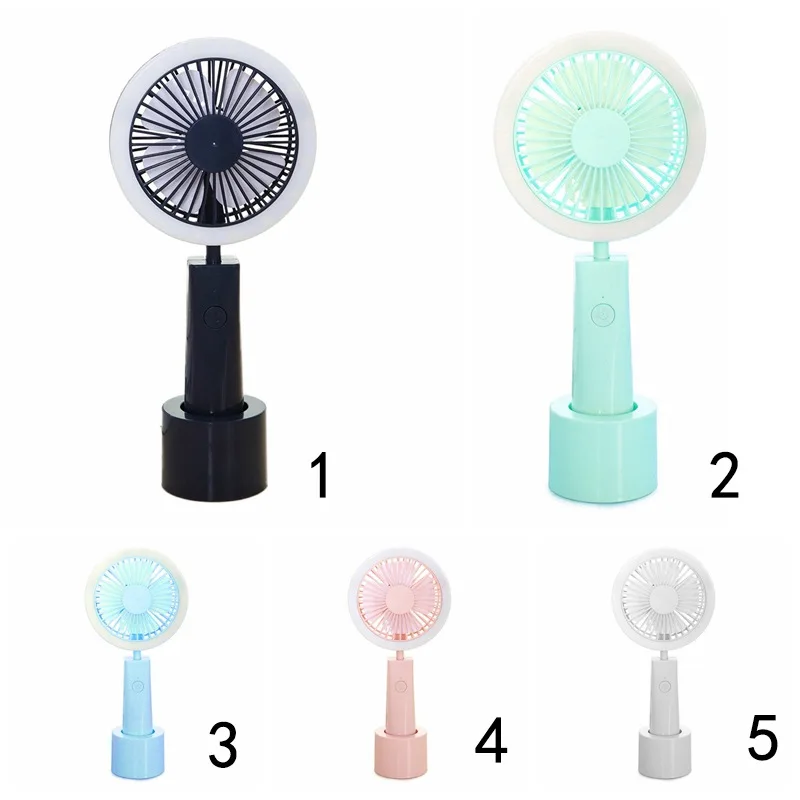 

Portable table fan fill light multi-function night light small fan with the removable base different angles adjustment good gift