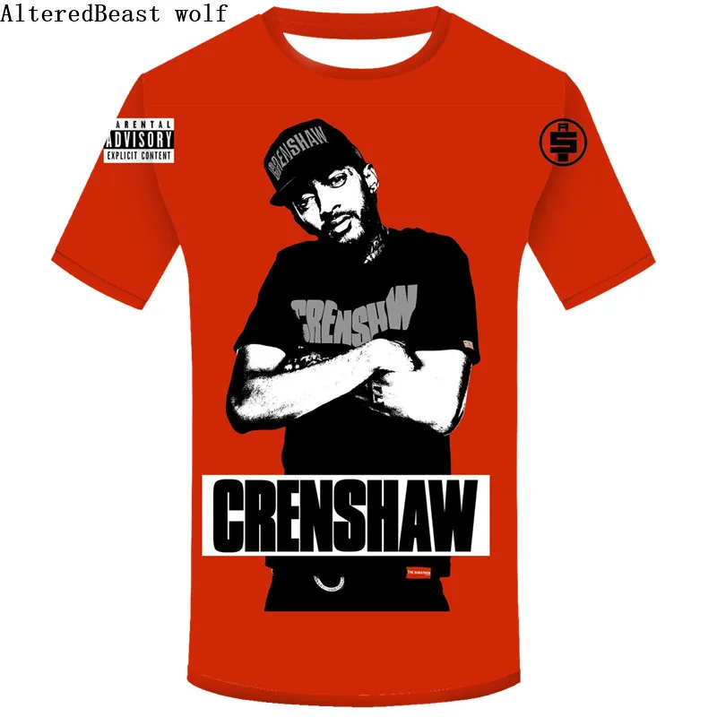Хип Хоп мода Nipsey Hussle 3D летние Harajuku мужские футболки с короткими рукавами Мужская Уличная одежда для мужчин