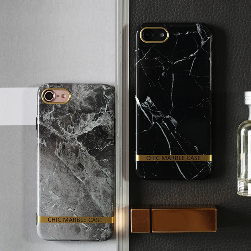 Глянцевый мраморный телефонный чехол JAMULAR для iphone 7X8 6s 6 Plus XS XR шикарный золотой