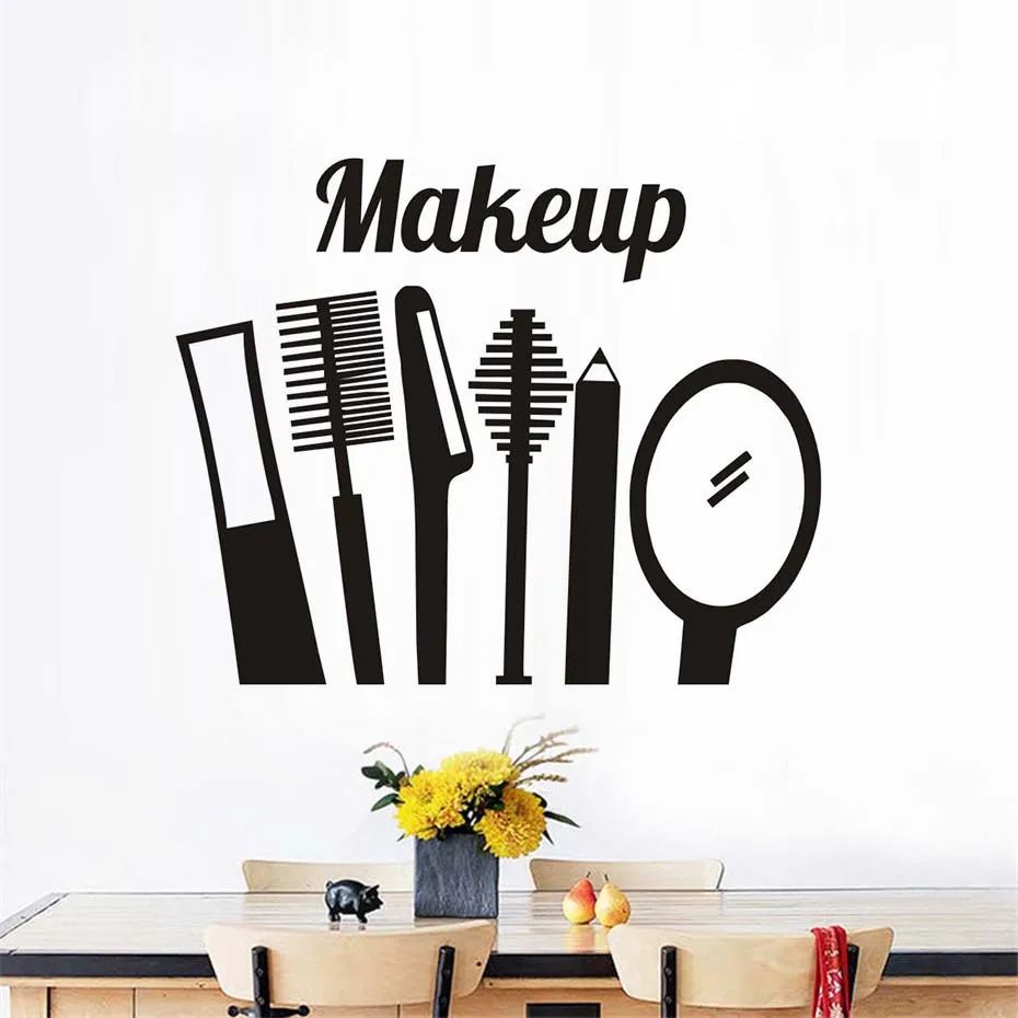 

Набор наклеек на стену для макияжа, декоративные настенные Переводные картинки «сделай сам» для девушек, спальни, салона красоты, художеств...