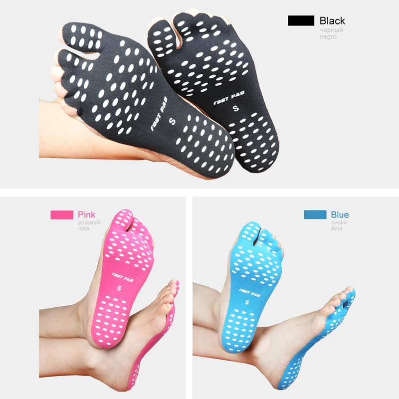 Клейкие стельки для обуви липкие прокладки ног пляжный Носок водонепроницаемая