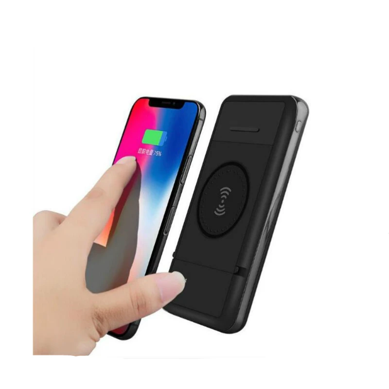 30000mAh QI Беспроводное зарядное устройство 2USB беспроводной внешний аккумулятор для