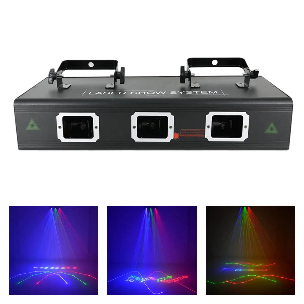 AUCD 500 МВт RGB полный Цвет луч Анимация сканирования лазерный проектор света PRO DMX DJ