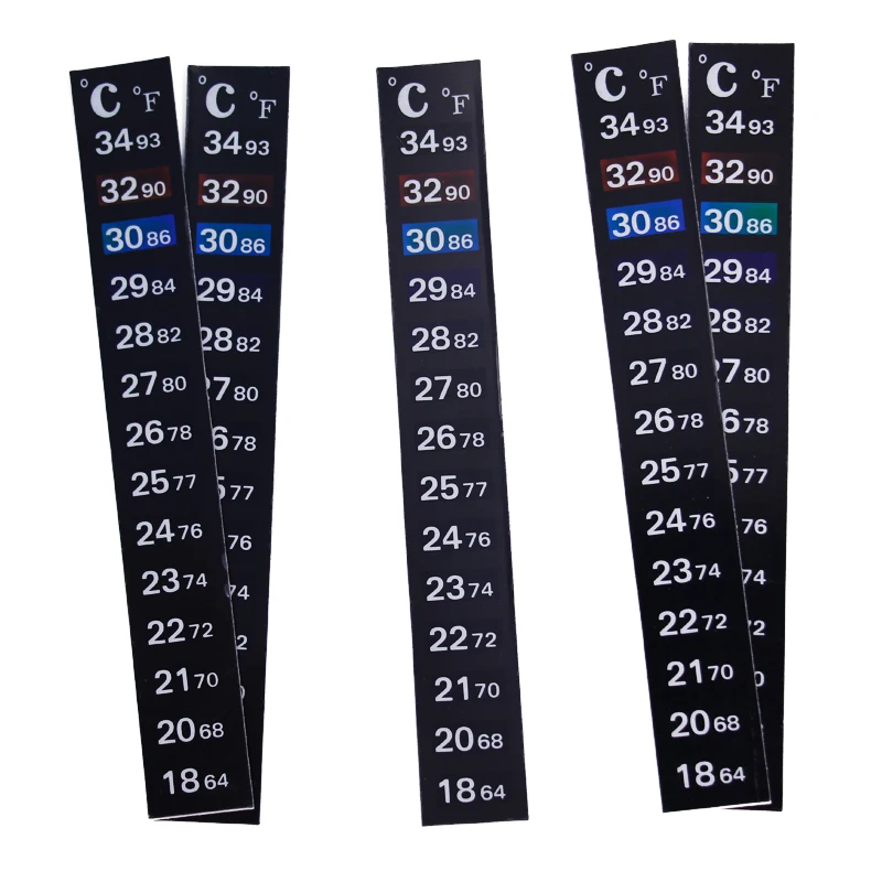 5 шт. клейкая лента для термометра аквариума 30% скидка|thermometer strip|temperature stickercolor