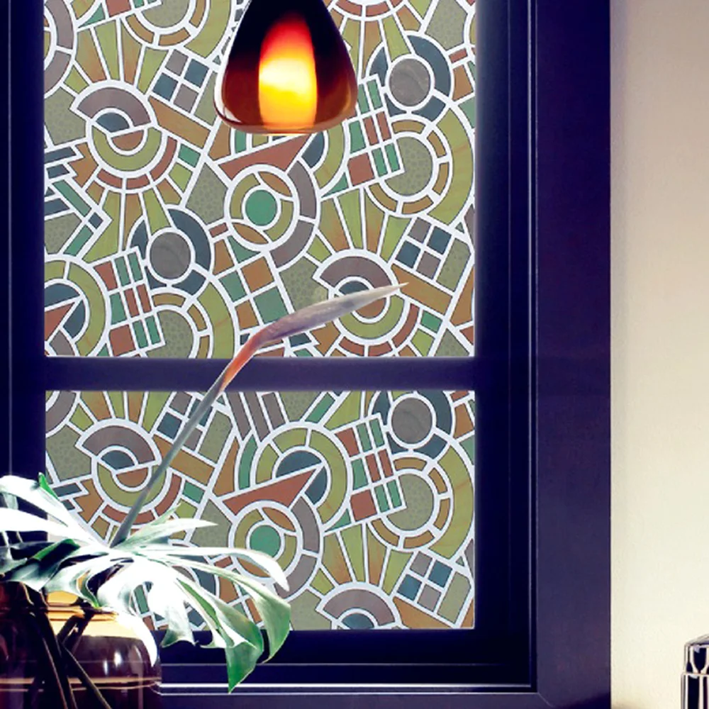 5 м ретро цветные узоры непрозрачные матовые оконные пленки виниловые