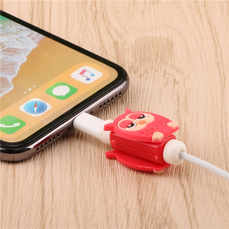 Siancs 2 шт. симпатичный usb кабель защитный чехол для кабеля чехол для IPhoneXS 7 8 плюс стежка для защиты кабеля в подарок зарядный кабель "мультяшка" кабель протектор
