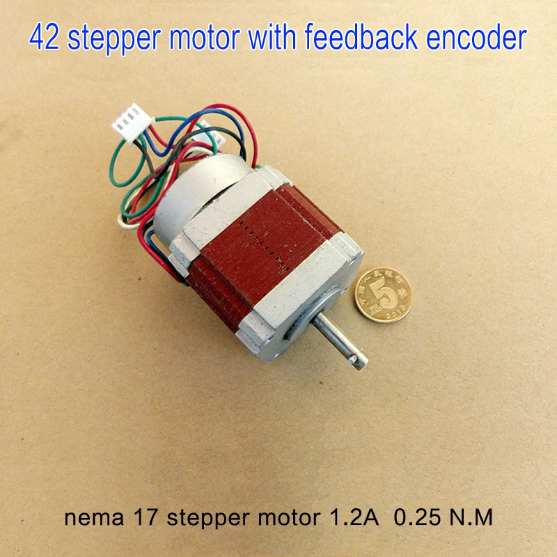 Новый 42 шаговый двигатель с отзывы кодировщик 1.2A 0.25N. М dc 6v12v24v36v Европейский