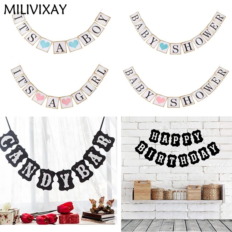 MILIVIXAY конфеты бар/детский душ баннеры праздничные для дня рождения ребенка