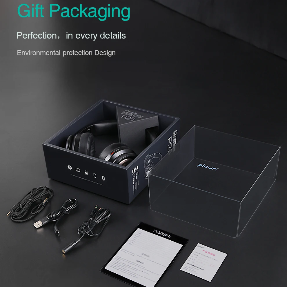 

P26 Portable Wireless Bluetooth Headphone Foldable Stereo Bass Music Headset With Mic TF Card For PC Xiomi