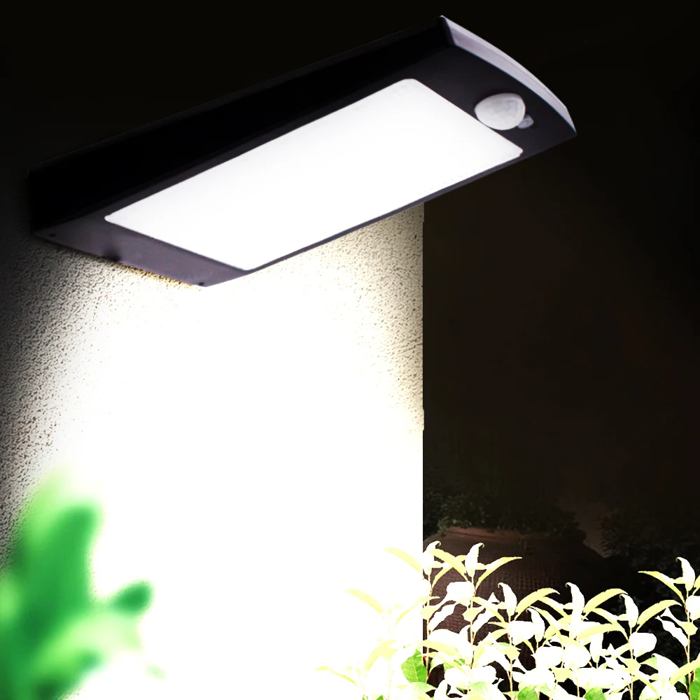 Солнечный светильник уличный водонепроницаемый 48 светодиодный настенный светильник на солнечных батареях с дистанционным управлением энергосберегающий садовый двор дорожка лампа