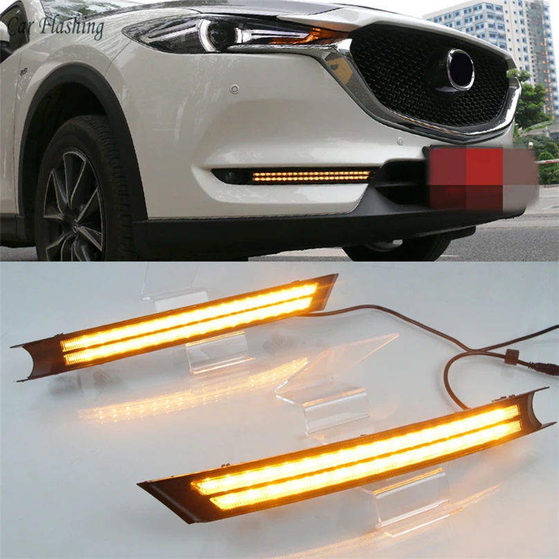Автомобильная проблесковая 2 шт. для Mazda cx 5 cx5 2017 2018 2019 2020 светодиодный DRL Дневной