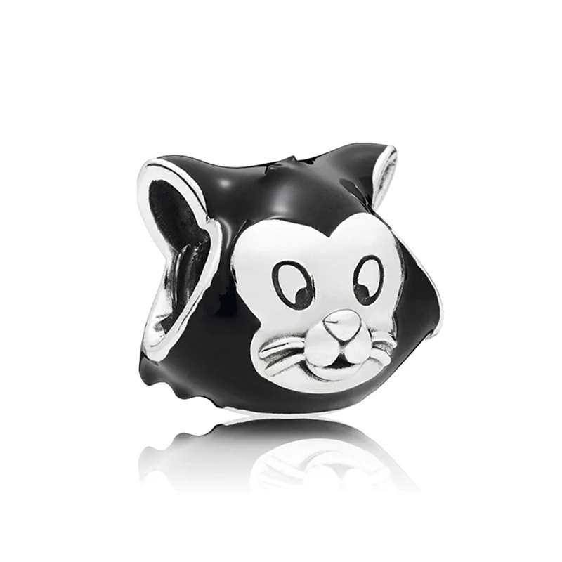 Figaro Portrait Новинка, оригинальные посеребренные очаровательные браслеты Pandora, сделай сам, ключи любви, чайный горшок, Висячие Подвески, бусины для женщин, сделай сам, ювелирное изделие - Цвет: Figaro Portrait